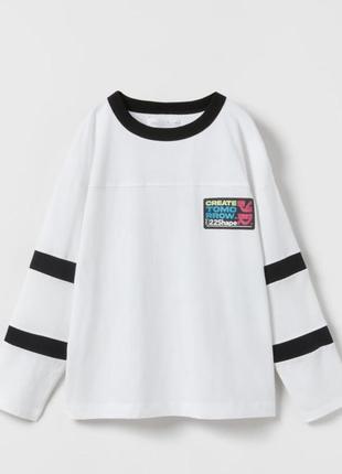 Лонгслів, кофта (широкий спортивний фасон), zara, 7 - 9 років, 122 - 134 см (0021-3)
