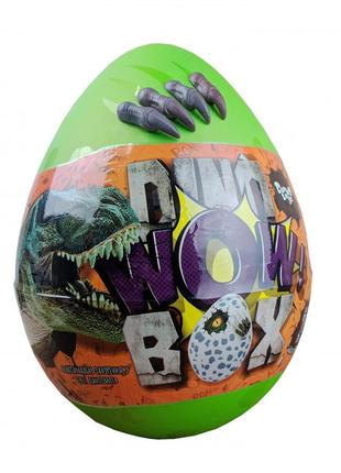 Детский набор для творчества в яйце "dino wow box" dwb-01-01u, 20 предметов (зелёный)