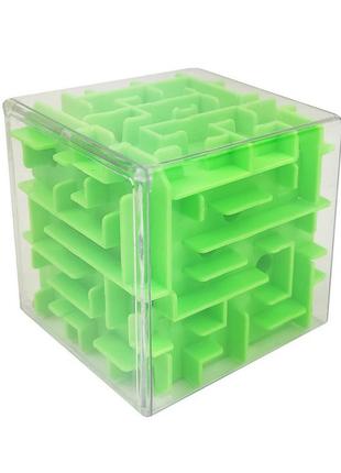 Головоломка куб лабіринт 3629ab 7-7-7 см (зелений)1 фото