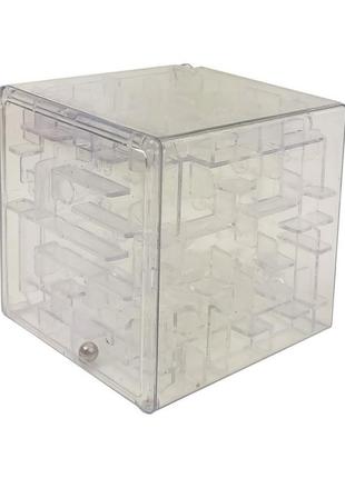 Головоломка куб лабіринт 3629ab 7-7-7 см (прозорий)1 фото