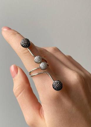 Кольцо / размер 18.5-19 см / бижутерия / в серебристом цвете / женское кольцо