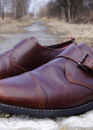 Шкіряні туфлі timberland brook park monk strap