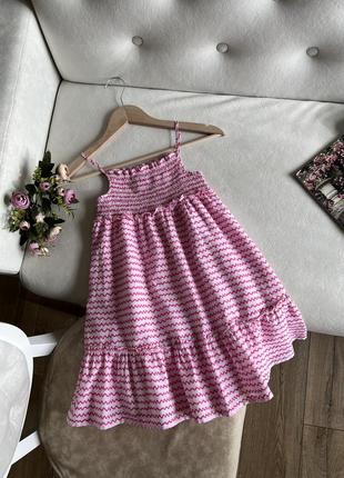 Бавовняна рожева сукня2 фото