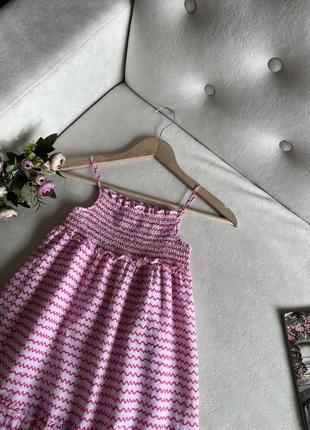 Бавовняна рожева сукня3 фото