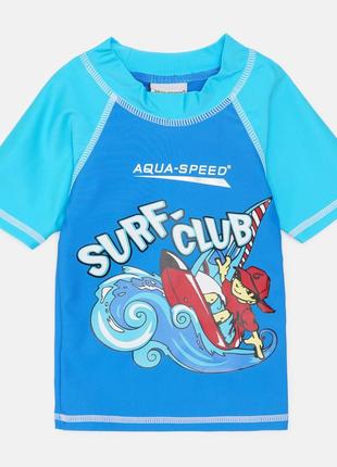 Футболка для плаванья aqua speed surf-club t-shirt 2025 383-02 116 см синий/голубой (5908217620255)1 фото