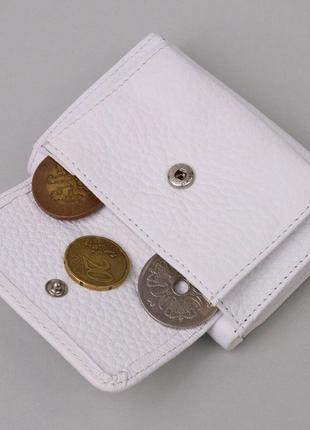 Компактное женское портмоне из натуральной кожи karya 21318 белый5 фото