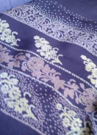 Шикарный саржевый платок шоколадного цвета7 фото