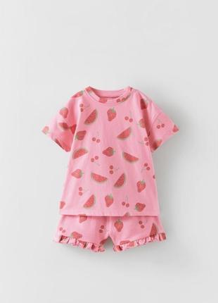 Костюм комплект літній яскравий стильний зара zara