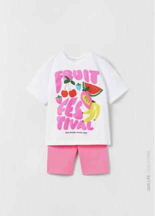 Костюм комплект шорти і футболка зара zara