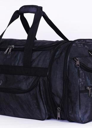 Дорожная большая темно -серая камуфляжная сумка  трансформер водонепроницаемая прочная  0070775 фото