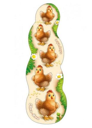 Настольная игра-сортер "курочки" ubumblebees (псф064) psf064 больше-меньше