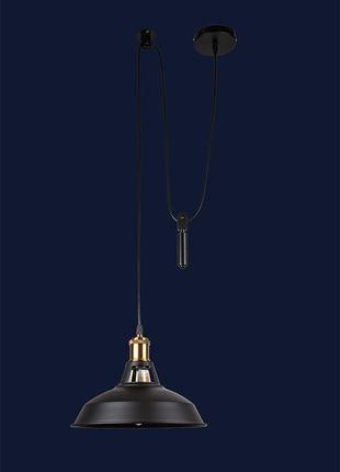 Люстра (подвес) в стиле лофт с гирей 7526857f-1g bk(270)