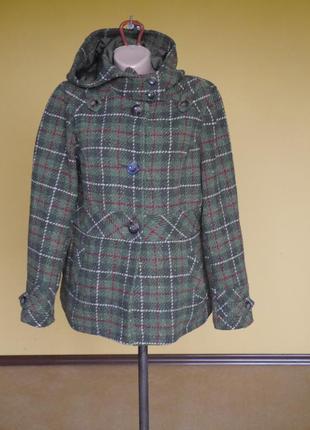 Короткое пальто next 14 евро размер с шерстью1 фото