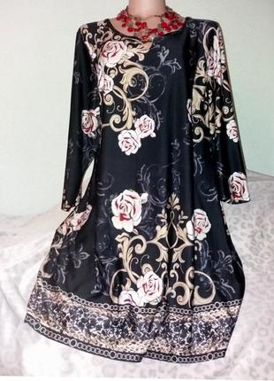 Элегантное платье-туника с украшением на груди,54-58разм.(22uk),david emanuel.2 фото