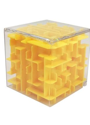 Головоломка куб лабіринт 3629ab 7-7-7 см (жовтий)