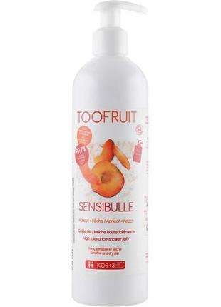 Гель для душа "персик & абрикос" toofruit sensibulle shower jelly 400мл