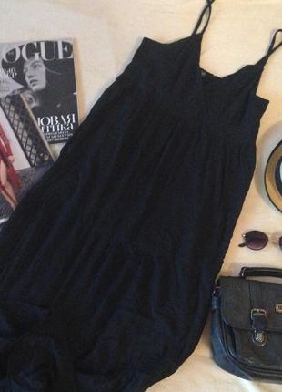 Черное легкое макси платье florence &amp; fred из Англии, 100% хлопок