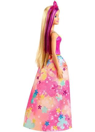 Лялька barbie принцеса з дрімтопії з малиновим волоссям і фіолетовим пасмом, іграшка барбі dreamtopia gjk135 фото