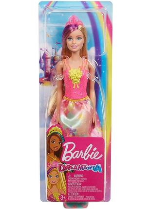 Лялька barbie принцеса з дрімтопії з малиновим волоссям і фіолетовим пасмом, іграшка барбі dreamtopia gjk132 фото