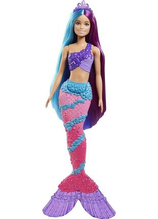 Лялька-русалка barbie dreamtopia mattel кольорова русалка дрімтопія з довгим волоссям1 фото