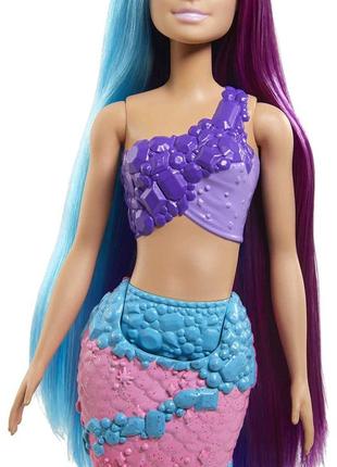Лялька-русалка barbie dreamtopia mattel кольорова русалка дрімтопія з довгим волоссям4 фото