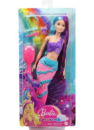 Лялька-русалка barbie dreamtopia mattel кольорова русалка дрімтопія з довгим волоссям2 фото