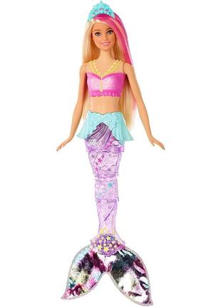 Лялька барбі мерехтлива блискуча русалка з діадемою дрімтопія barbie dreamtopia sparkle підводний блиск gfl821 фото
