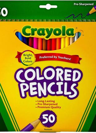 Цветные карандаши crayola, 50 шт