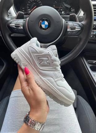 Кроссовки женские кожаные new balance 550 white