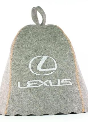 Банная шапка luxyart "lexus", натуральный войлок, серый (la-957)