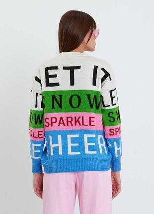 Стильний жіночий светр оверсайз із написами туреччина 42-465 фото