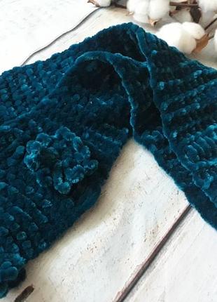 Очень красивый мягенький шарф увета морской волны