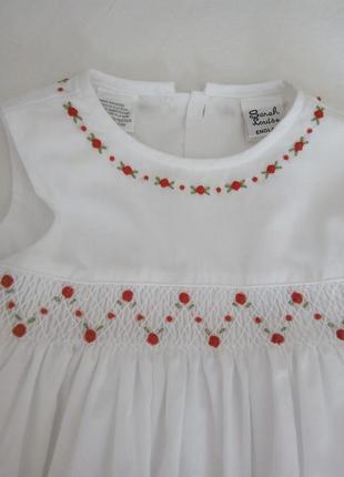 Изумительное нарядное белое платье сарафан на девочку до 12 мес, 1 год, 80 см2 фото