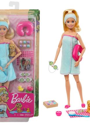 Игровой набор кукла бабри спа процедуры с аксессуарами и щенком barbie spa doll mattel gjg552 фото