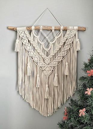 Макраме панно на стену гобелен бохо 5