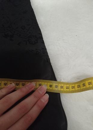 Винтажная азиатская ретро саииновая атласная бархатная юбка миди винтаж раритет7 фото