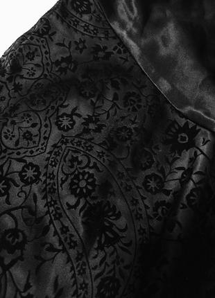 Винтажная азиатская ретро саииновая атласная бархатная юбка миди винтаж раритет3 фото