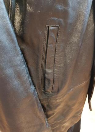 Классическая кожаная куртка- пиджак4 фото