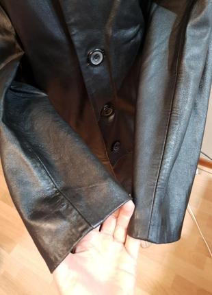 Классическая кожаная куртка- пиджак5 фото