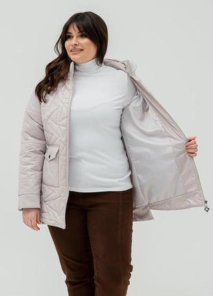 Стеганые женские куртки большие размеры 50-604 фото