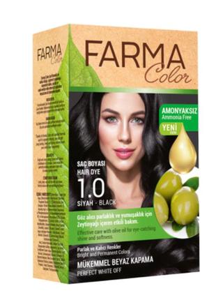 Крем-фарба для волосся farma color 1.0 чорний