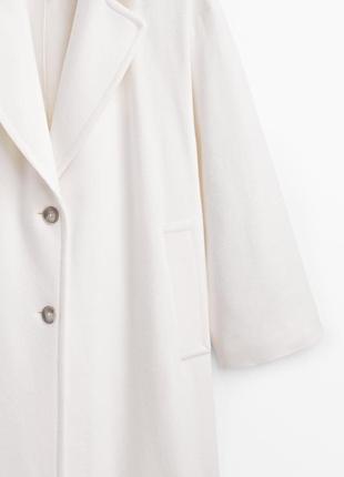 Белое шикарное пальто massimo dutti 🤍2 фото