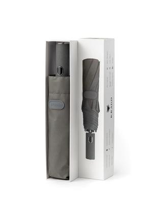 Брендовий парасолька krago повний автомат в подарунковій упаковці сірий1 фото
