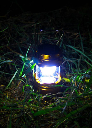 Лампа фонарік павербанк led сонячна батарея5 фото
