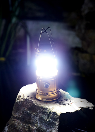 Лампа фонарік павербанк led сонячна батарея6 фото