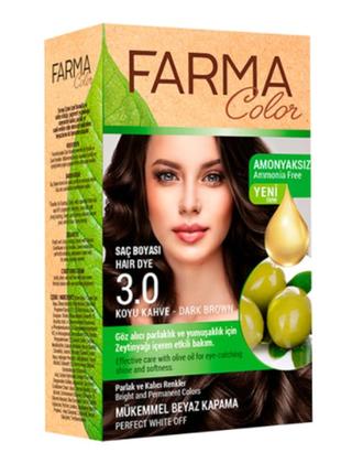 Крем-краска для волос farma color 3.0 темно-коричневый