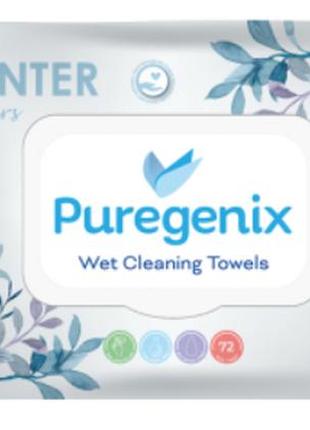 Вологі серветки з ароматом квітів puregenix, 72 шт