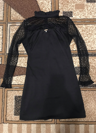 Черное платье с сеточкой