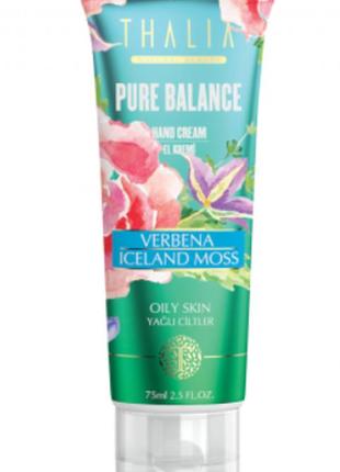 Нормалізуючий крем для рук з вербеною та ісландським мохом thalia, 75 мл