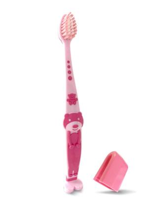 Детская зубная щетка eurofresh розовая1 фото